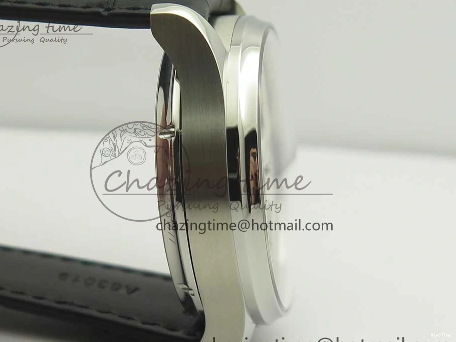 MIROTIME 0331 Upgraded Portuguese Flying Tourbillon SS White Dial 2 Sub Dials on Black Leather Strap 7161